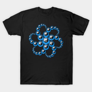 Yin Yang Design - Turquoise Color T-Shirt